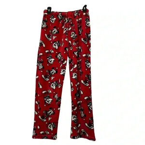 Disney Mickey Mouse Plush Fleece Pajama Pants Bottoms Christmas Holiday Size S